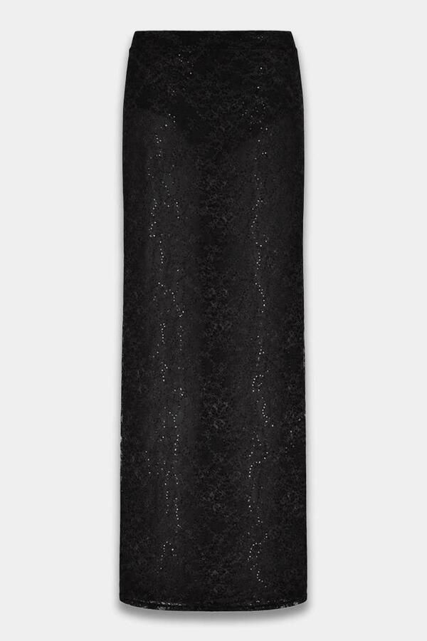 HARPER & YVE kanten maxi rok met glitters zwart - Foto 3