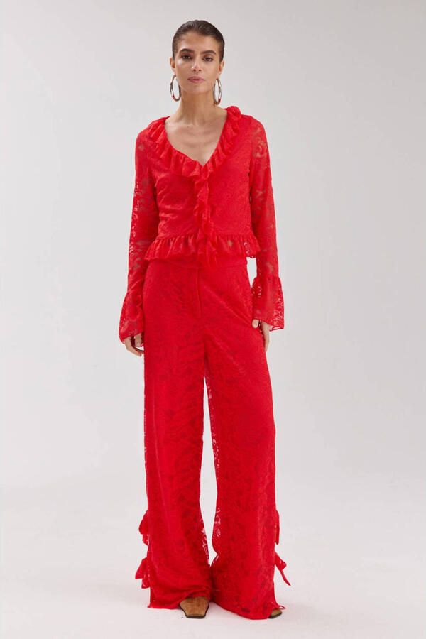 HARPER & YVE kanten top rood - Foto 2
