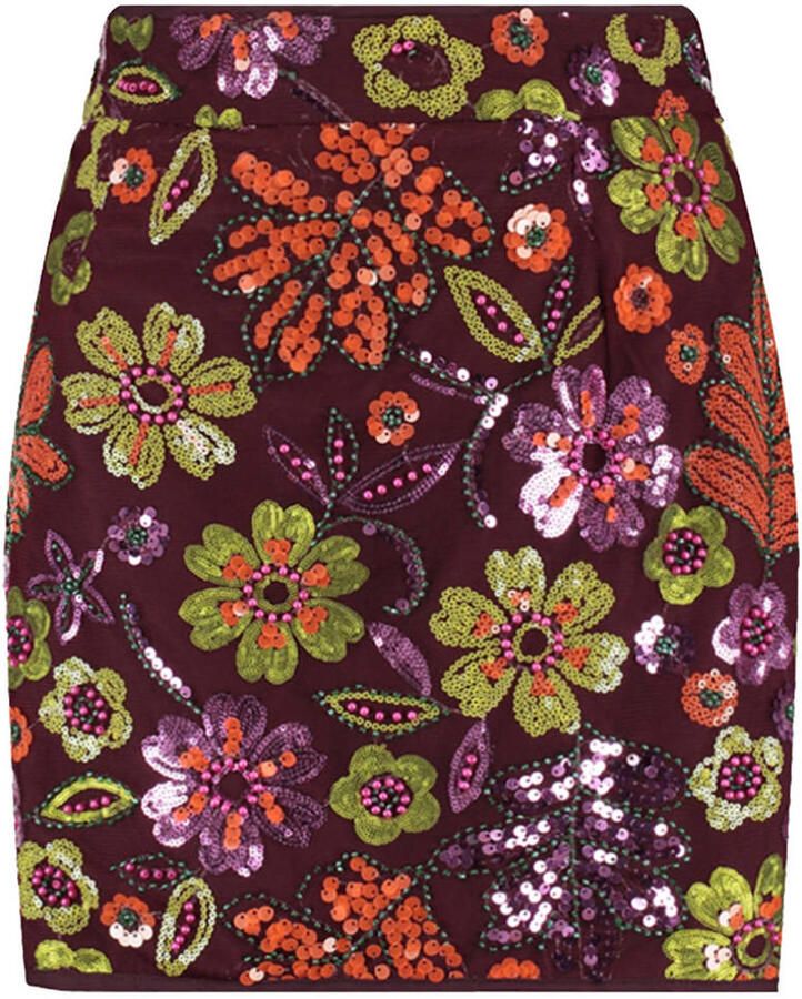 HARPER & YVE korte rok met pailletten paars - Foto 5