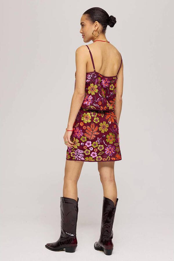 HARPER & YVE korte rok met pailletten paars - Foto 7