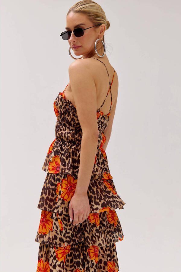 HARPER & YVE maxi jurk met panterprint multi - Foto 2