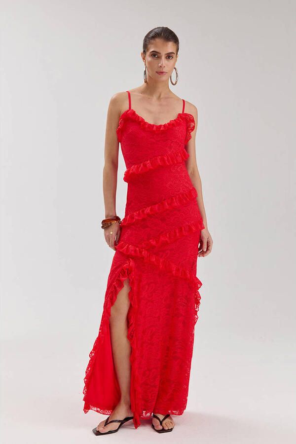 HARPER & YVE maxi jurk rood - Foto 2