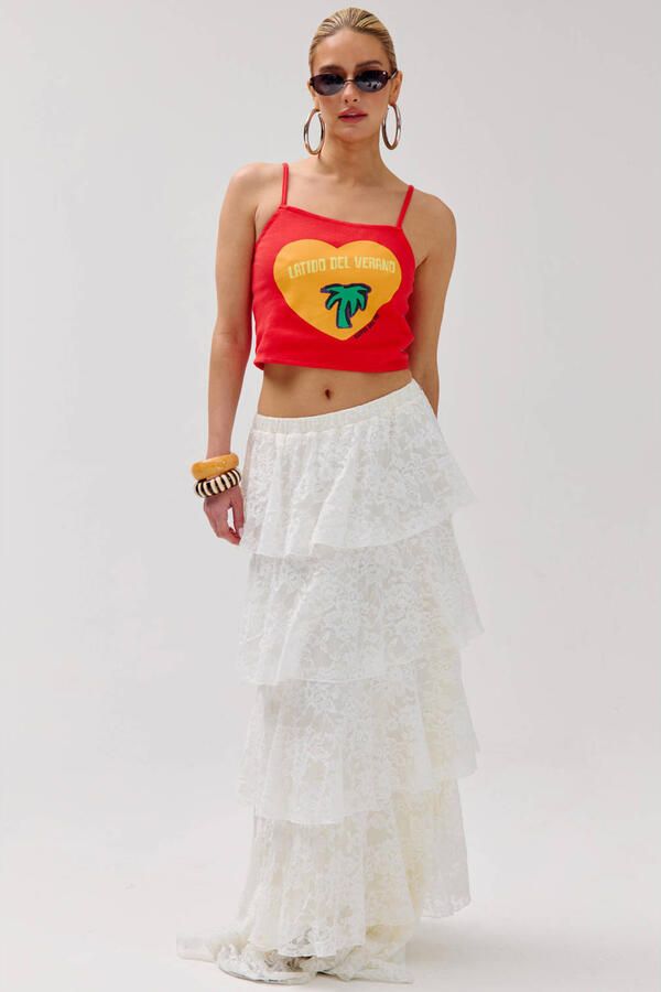 HARPER & YVE maxi rok ecru