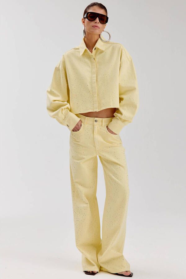 HARPER & YVE MAYRA-PA wide leg jeans lichtgeel - Foto 5