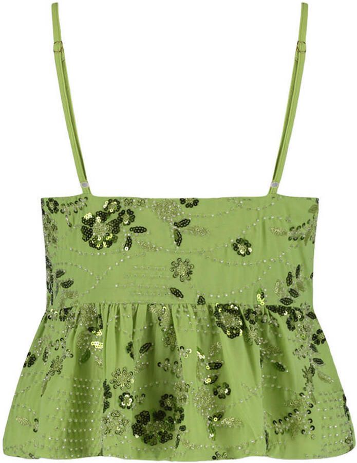 HARPER & YVE peplum top met pailletten groen - Foto 2