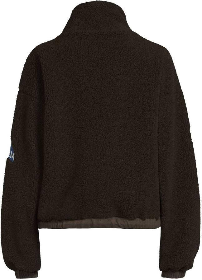 HARPER & YVE Teddy pullover met patches donkerbruin - Foto 6