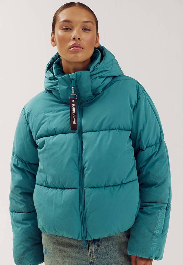 HARPER & YVE quilted pufferjas blauw