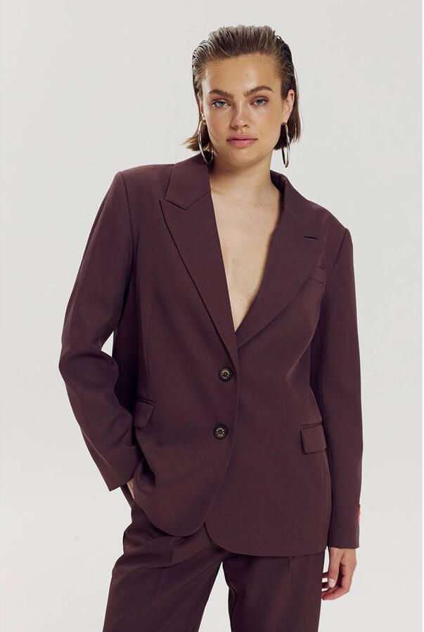 HARPER & YVE regular blazer donkerpaars