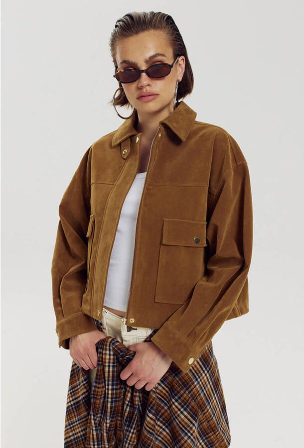 HARPER & YVE suèdelook jas camel