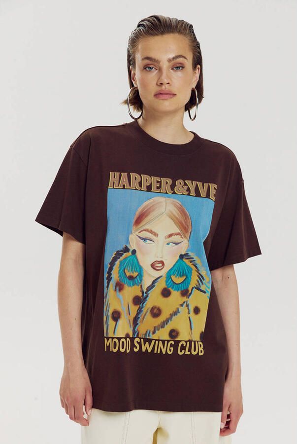 HARPER & YVE Dames Tops & T-shirts Moody-ss Bruin - Foto 5