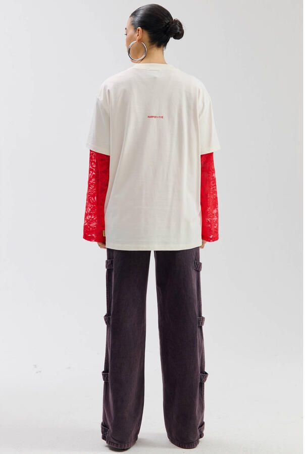 HARPER & YVE Dames Tops & T-shirts Clubcorazon-ss Ecru - Foto 6