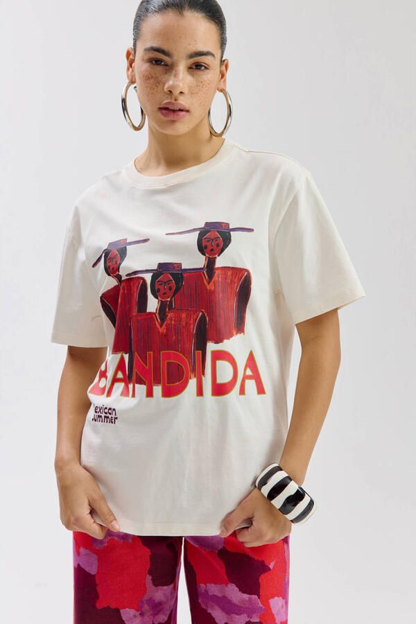 HARPER & YVE Dames Tops & T-shirts Bandida-ss Ecru - Foto 5