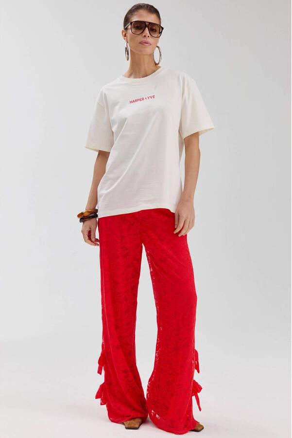 HARPER & YVE Dames Tops & T-shirts Mexicanback-ss Creme - Foto 6