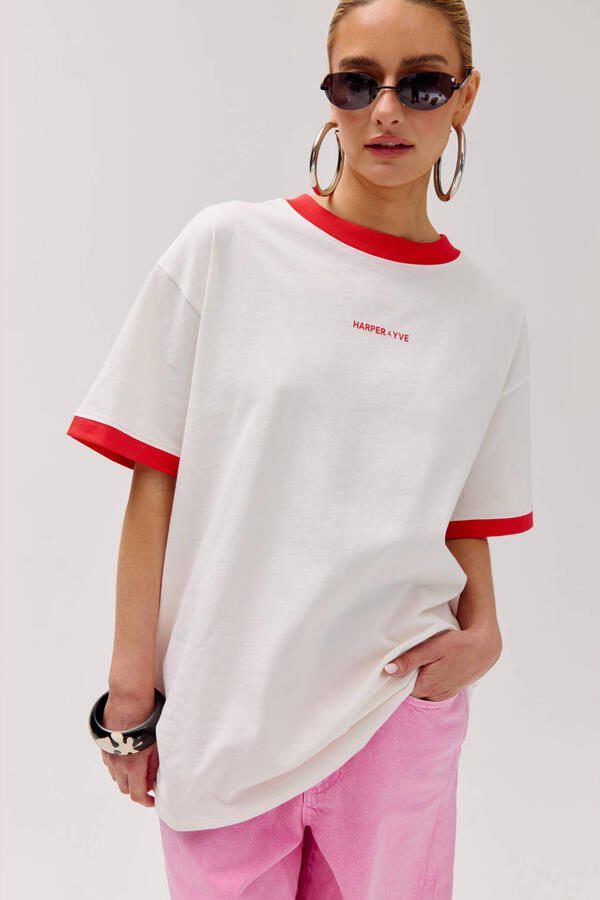HARPER & YVE T-shirt met backprint ecru