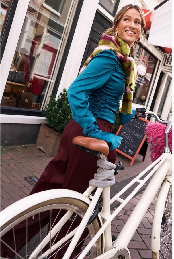 HARPER & YVE top met plooien petrol - Foto 3
