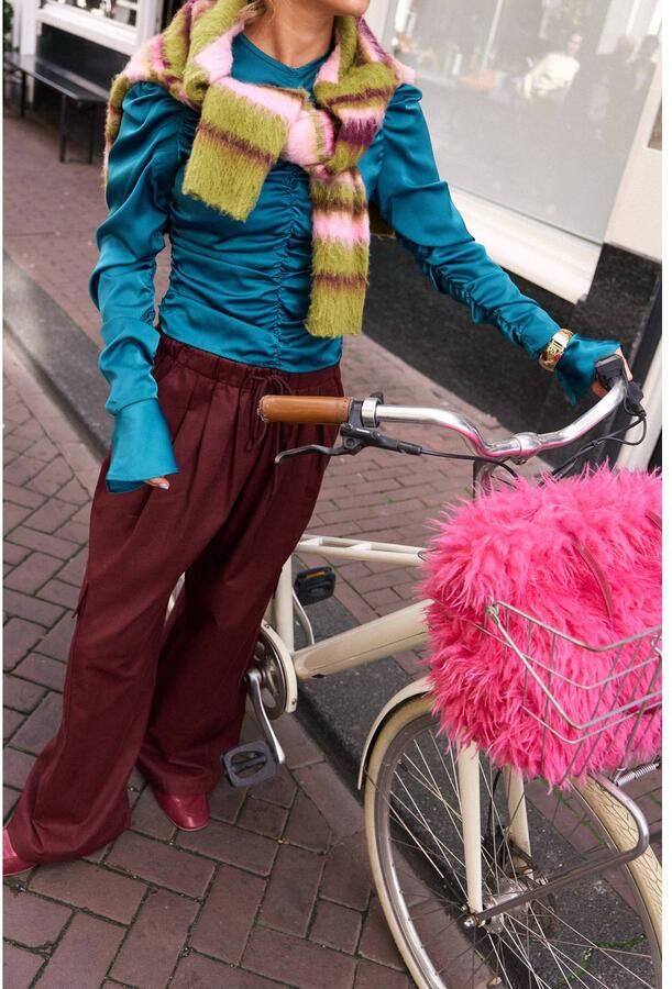 HARPER & YVE top met plooien petrol - Foto 2