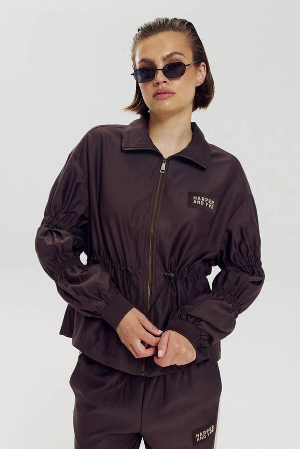 HARPER & YVE vest met logo bruin
