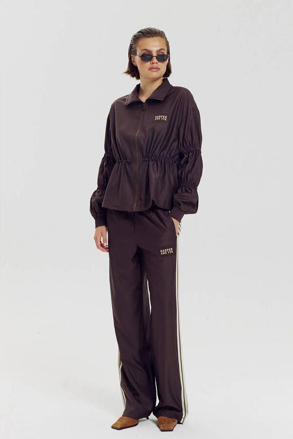 HARPER & YVE vest met logo bruin - Foto 3
