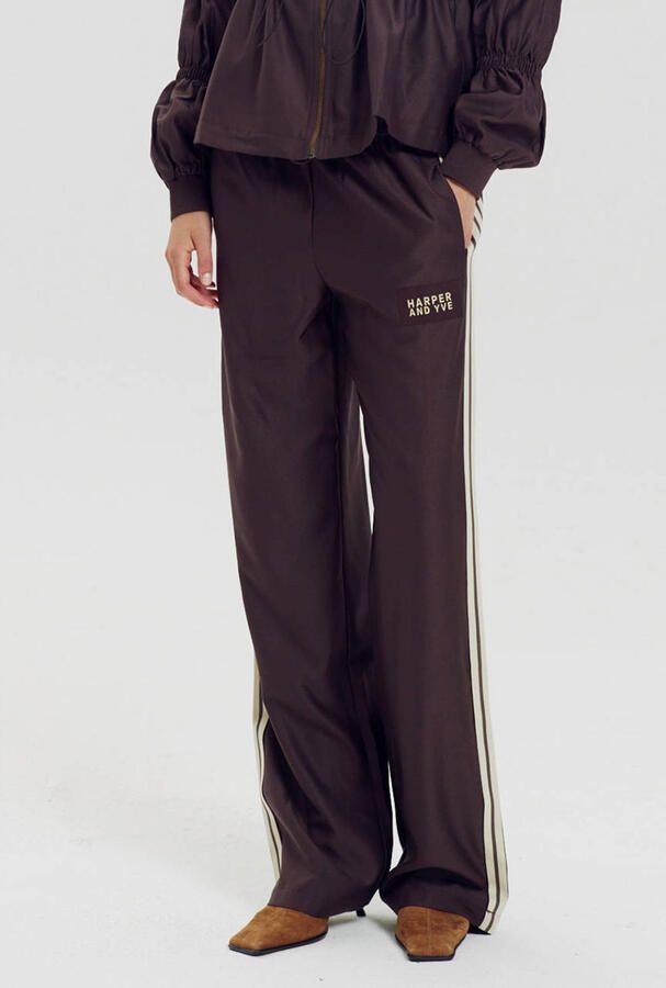 HARPER & YVE wide leg broek bruin