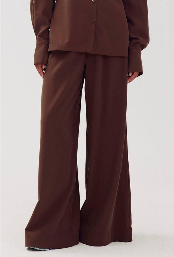 HARPER & YVE wide leg broek bruin - Foto 2