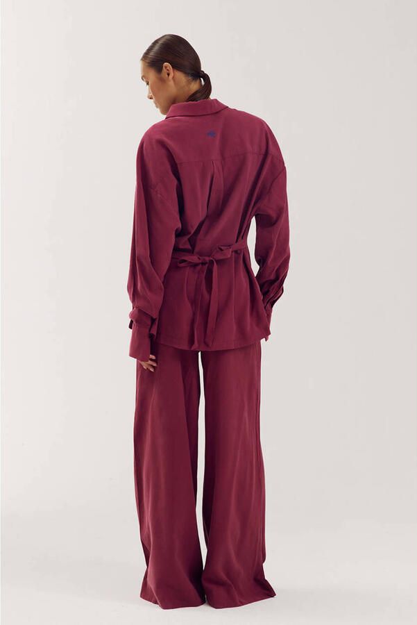 HARPER & YVE wide leg broek wijnrood - Foto 2