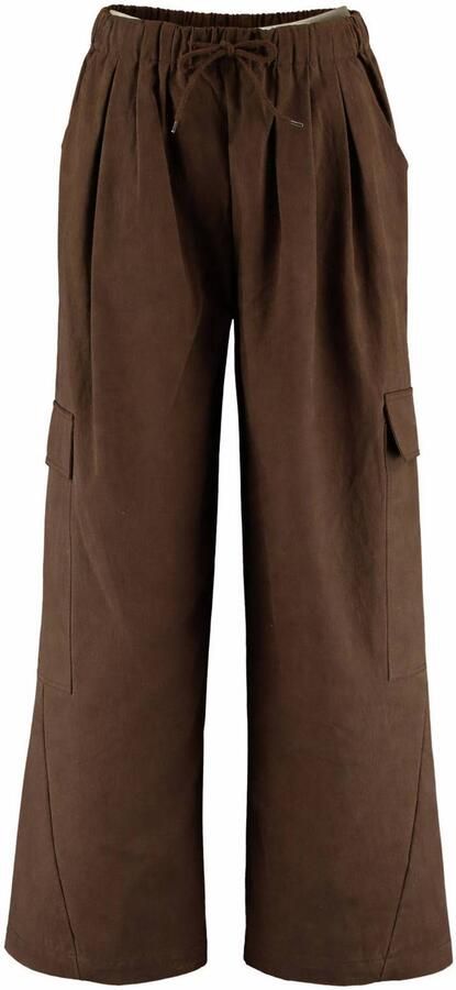 HARPER & YVE wide leg cargobroek donkerbruin - Foto 3