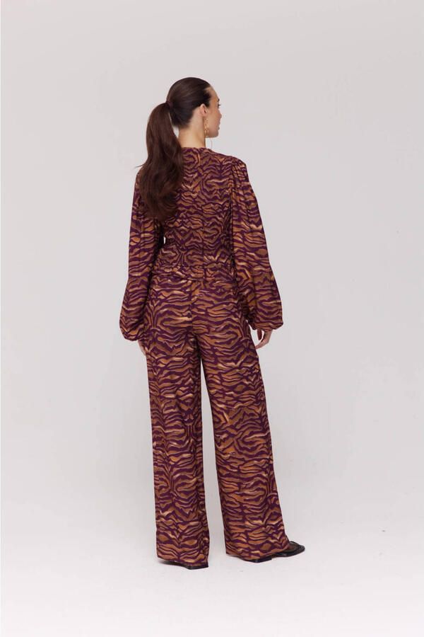 HARPER & YVE wide leg high waist broek bruin - Foto 7