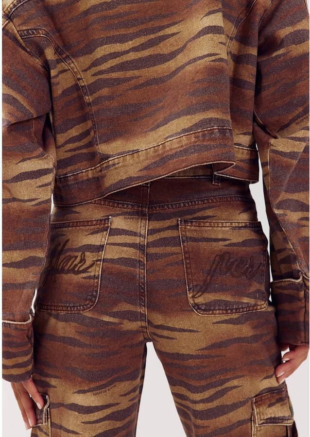 HARPER & YVE wide leg jeans met dierenprint bruin - Foto 2