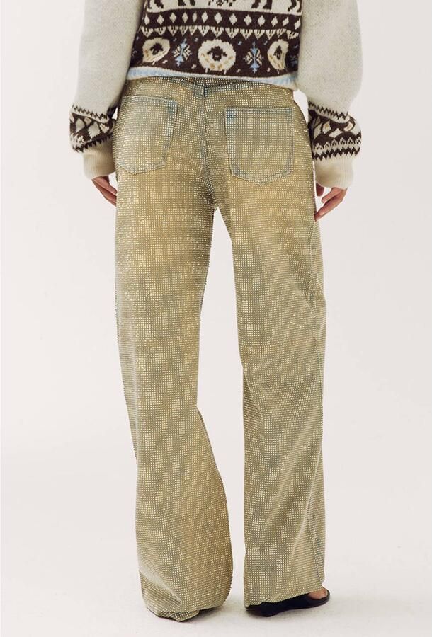 HARPER & YVE wide leg jeans met strass-steentjes light blue denim - Foto 2