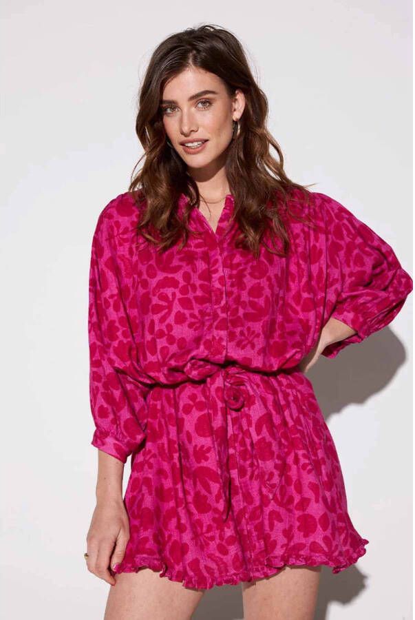 HARPER & YVE jurk Mae met all over print roze