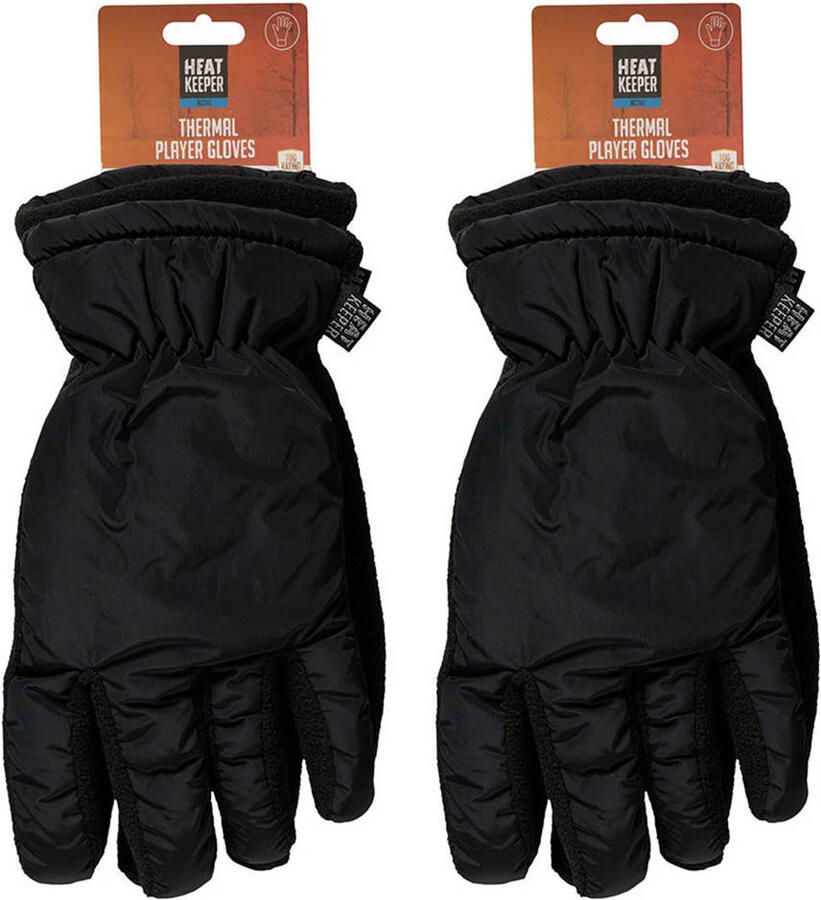 Heatkeeper thermo handschoenen zwart (set van 2)