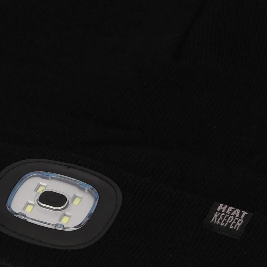 HEAT keeper Gebreide muts THERMAL BEANIE+LED LIGHT RECHARGE oplaadbare afneembare led-lamp voor de donkere tijd van het jaar (2 stuks) - Foto 2