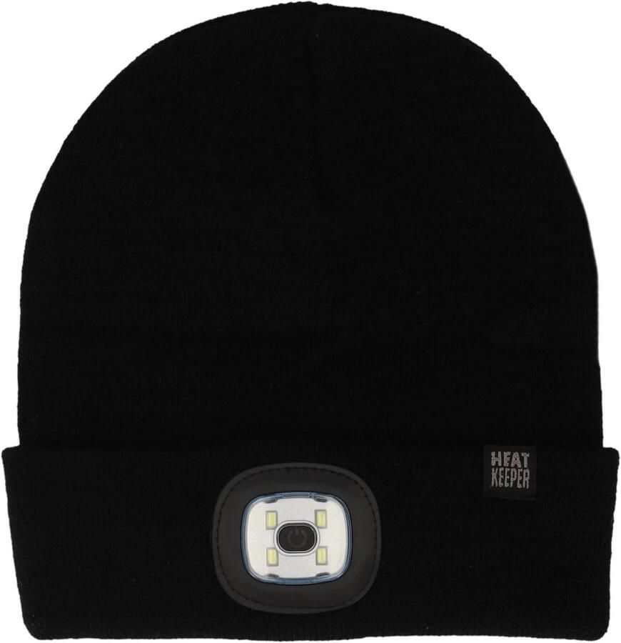 HEAT keeper Gebreide muts THERMAL BEANIE+LED LIGHT RECHARGE oplaadbare afneembare led-lamp voor de donkere tijd van het jaar (2 stuks) - Foto 3