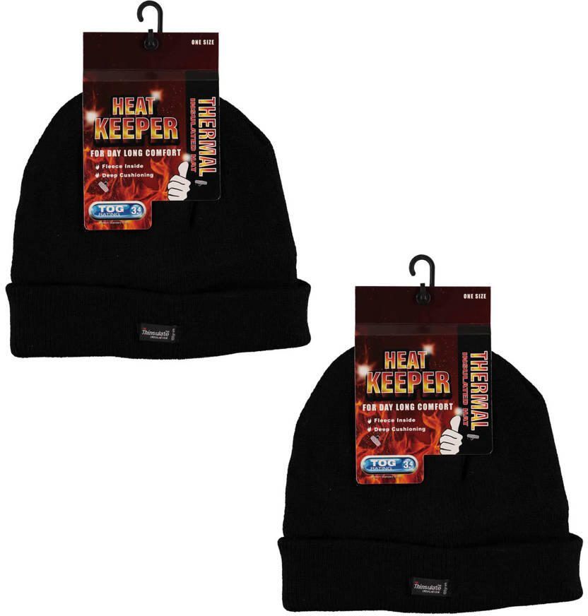 Heatkeeper thermo muts zwart (set van 2) - Foto 2