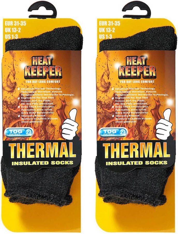 Heatkeeper thermo sokken set van 2 antraciet Grijs Polyacryl 31-35 - Foto 2