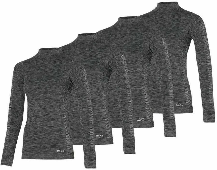 Heatkeeper Thermoshirt Zwart 4-Pack