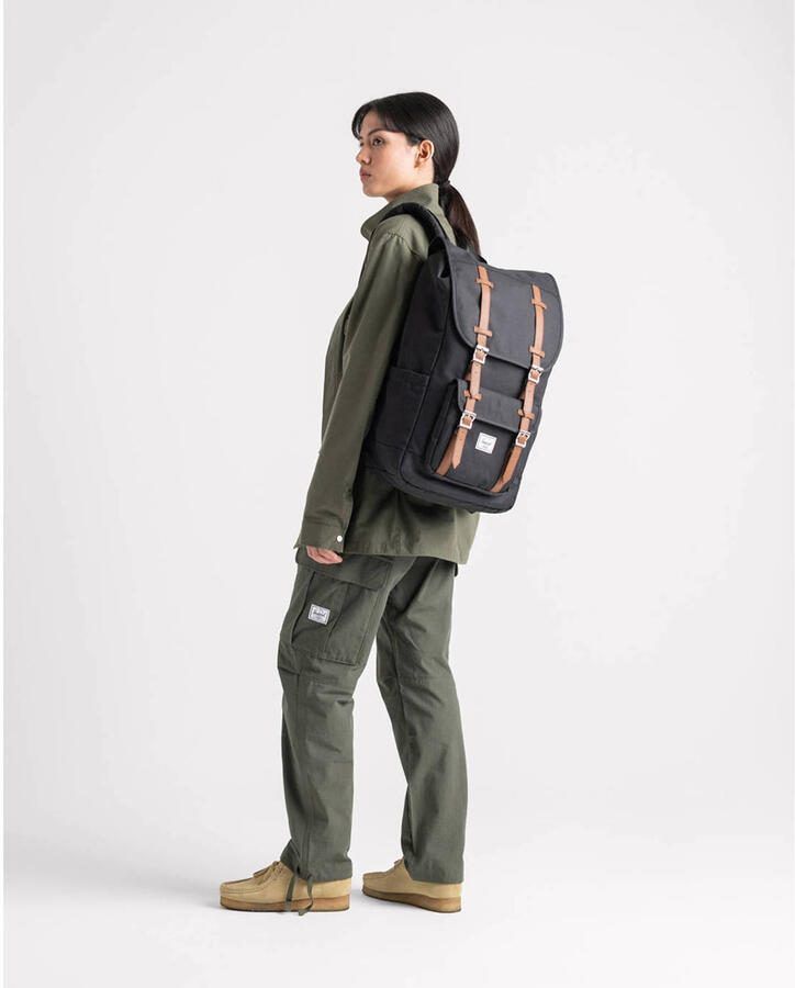 Herschel Stijlvolle Little America Rugzak Beige White - Foto 2