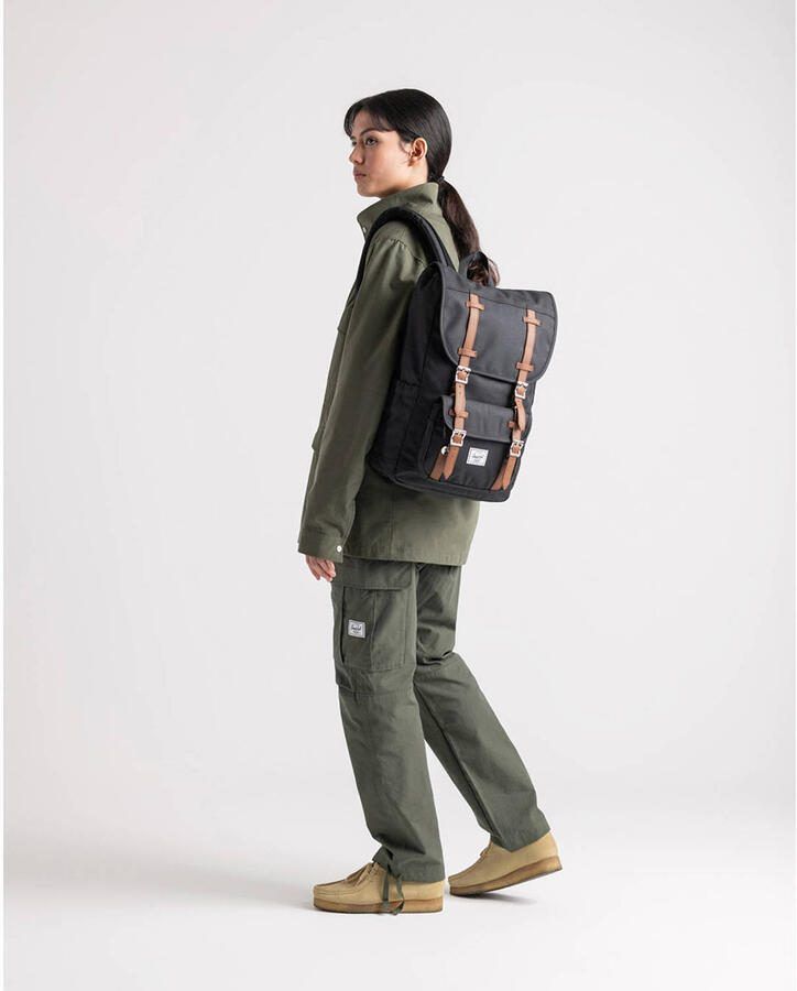 Herschel rugzak Little America Mid light grey crosshatch - Foto 2
