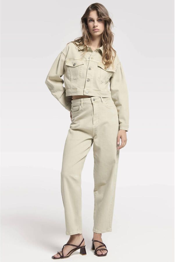 Homage to Denim Bella Colored Baggy Jeans barrel jeans lichtgroen