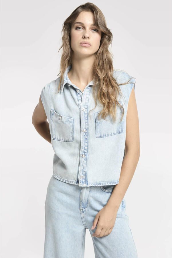 Homage to Denim blouse light blue denim