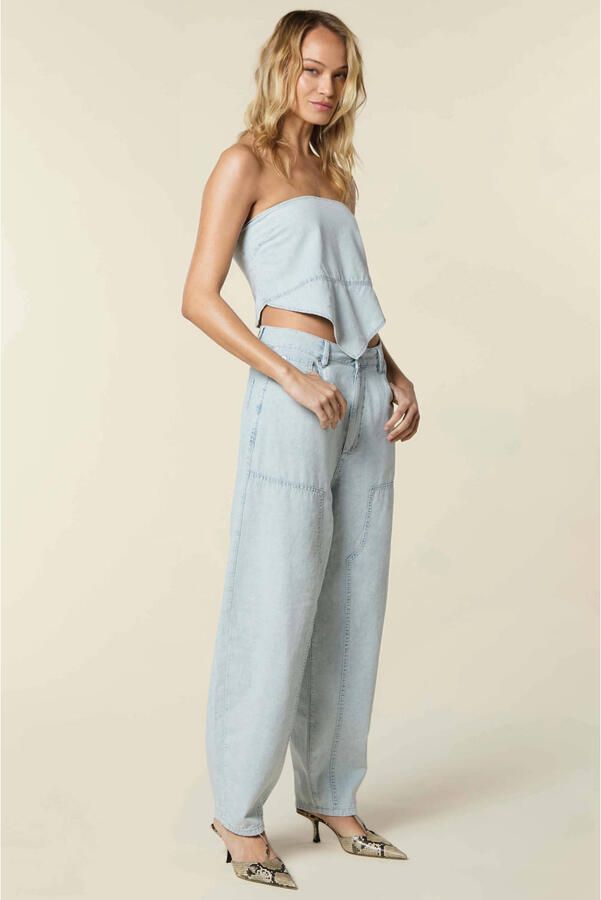 Homage to Denim high waist barrel jeans light blue denim - Foto 2