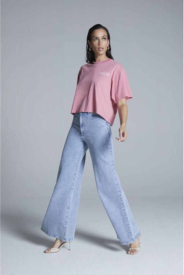 Homage to Denim high waist wide leg jeans James light blue denim