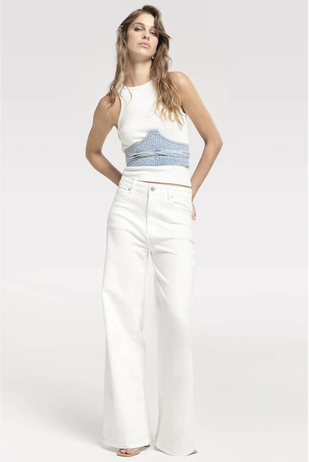 Homage to Denim James high waist wide leg jeans wit