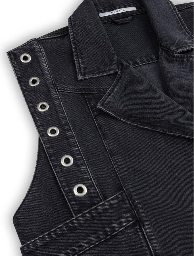 Homage to Denim katoenen spijkerjas zwart - Foto 3