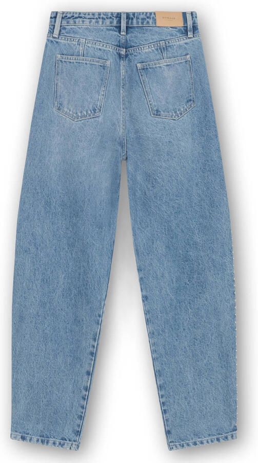 Homage to Denim regular waist barrel jeans mediumblauw - Foto 4