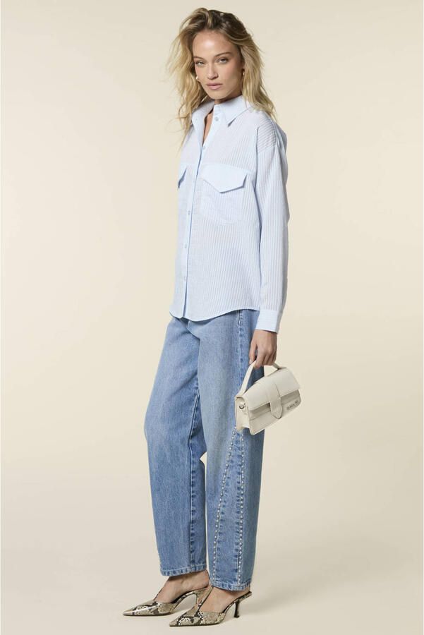 Homage to Denim regular waist barrel jeans mediumblauw - Foto 3