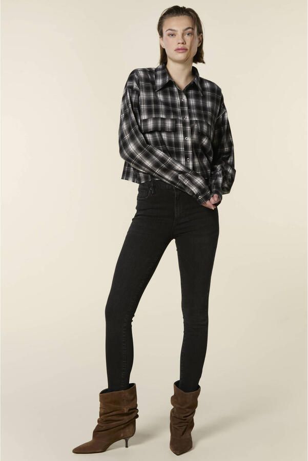 Homage High Waist Slim Fit Jeans Carrie Black Dames