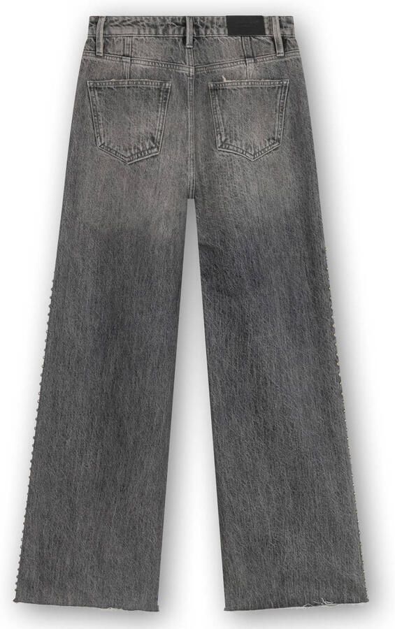 Homage to Denim straight leg jeans met studs grijs - Foto 2