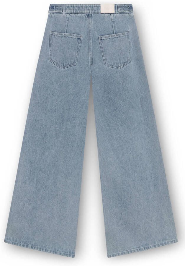 Homage to Denim vintage wide leg jeans met plooien - Foto 2