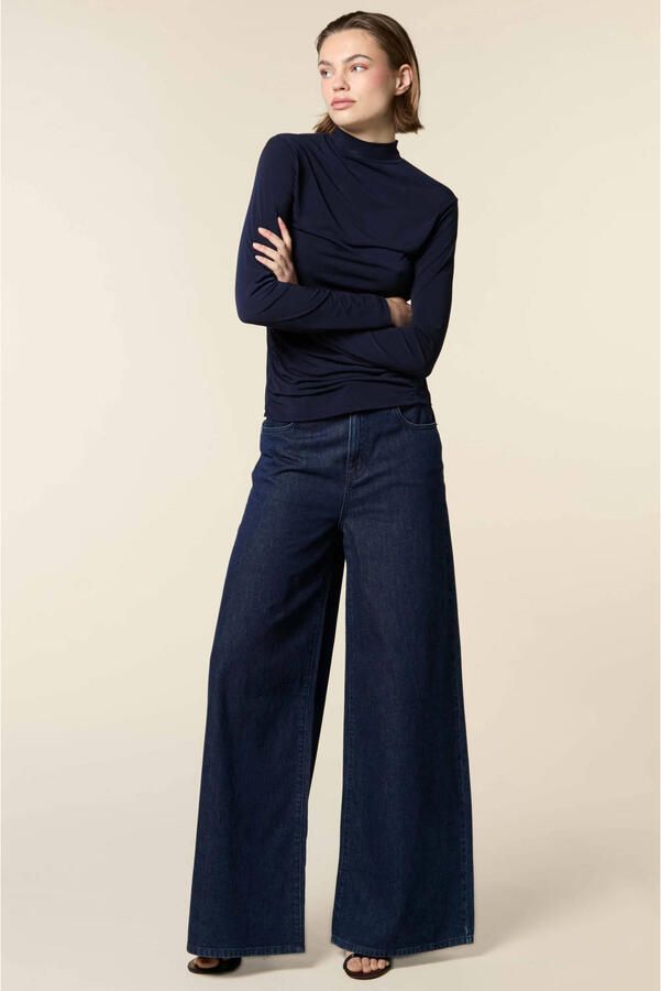 Homage to Denim wide leg jeans donkerblauw